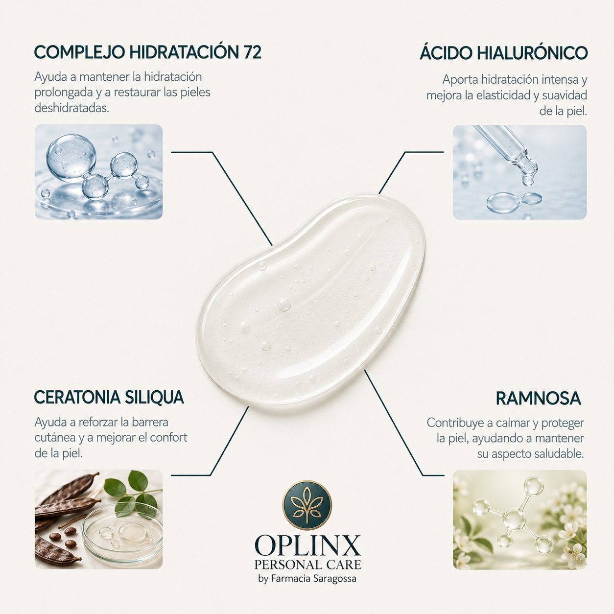 SÉRUM HIDRATANTE CON ÁCIDO HIALURÓNICO 72H 30 ML