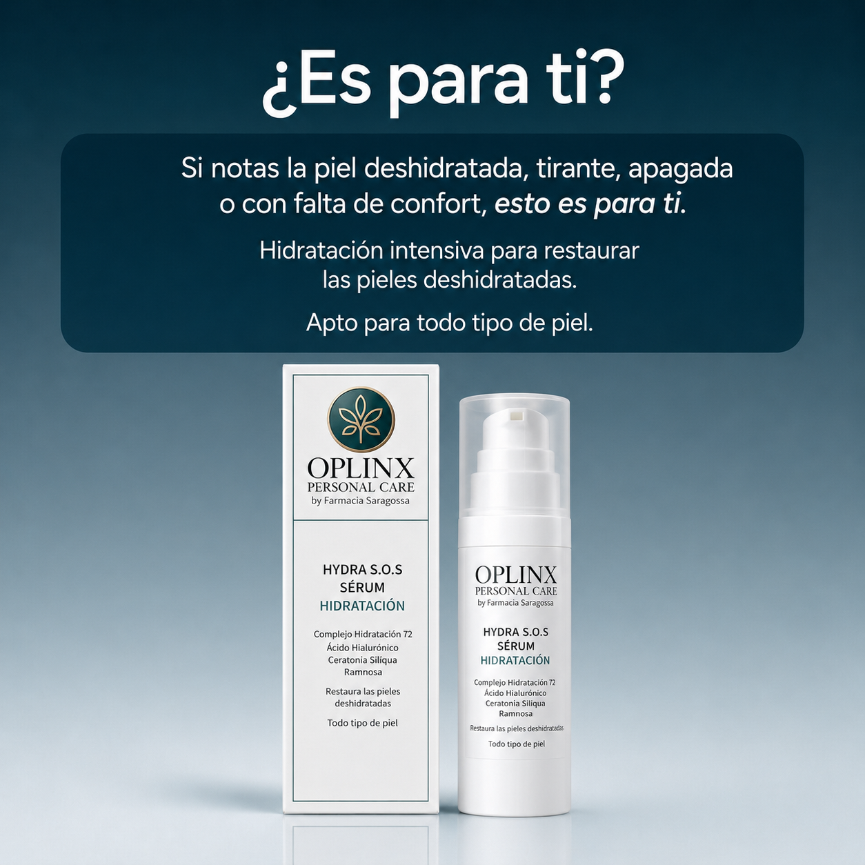 SÉRUM HIDRATANTE CON ÁCIDO HIALURÓNICO 72H 30 ML